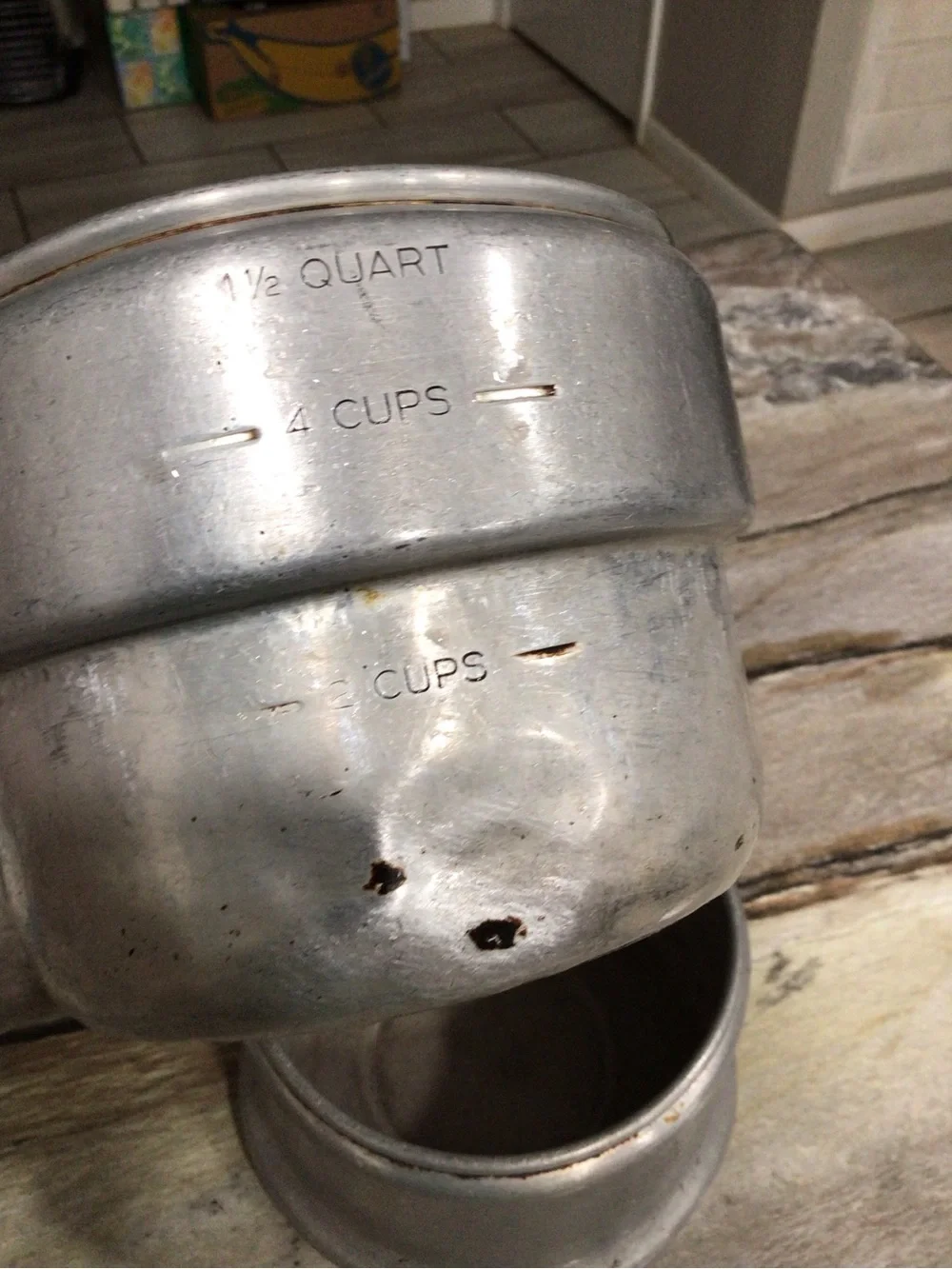 Vintage Sears Best Maid of Honor Heavy Aluminum Double Boiler 1.5 Qt No Lid